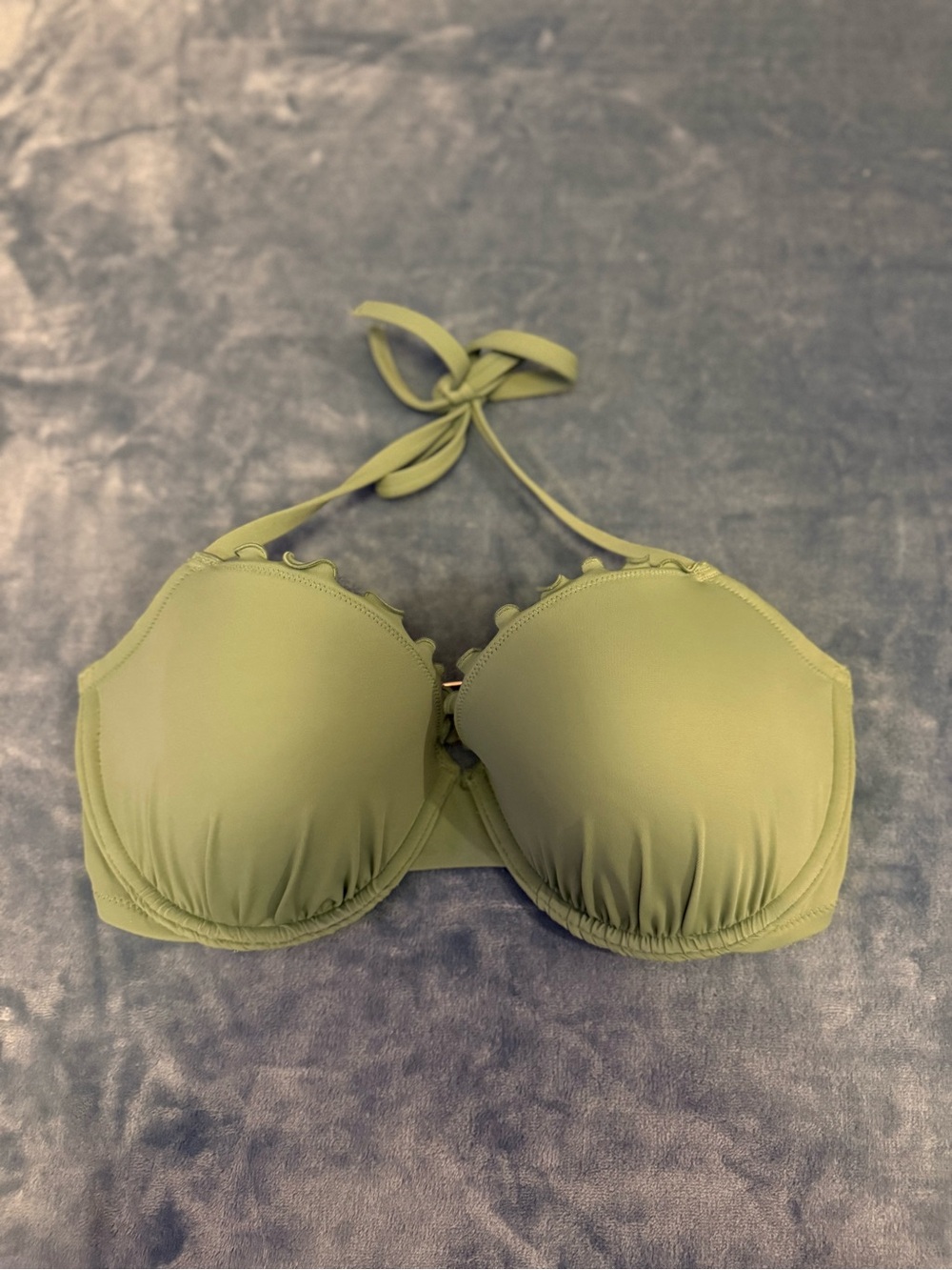 Shade & Shore Sage Green Halter Bikini Top